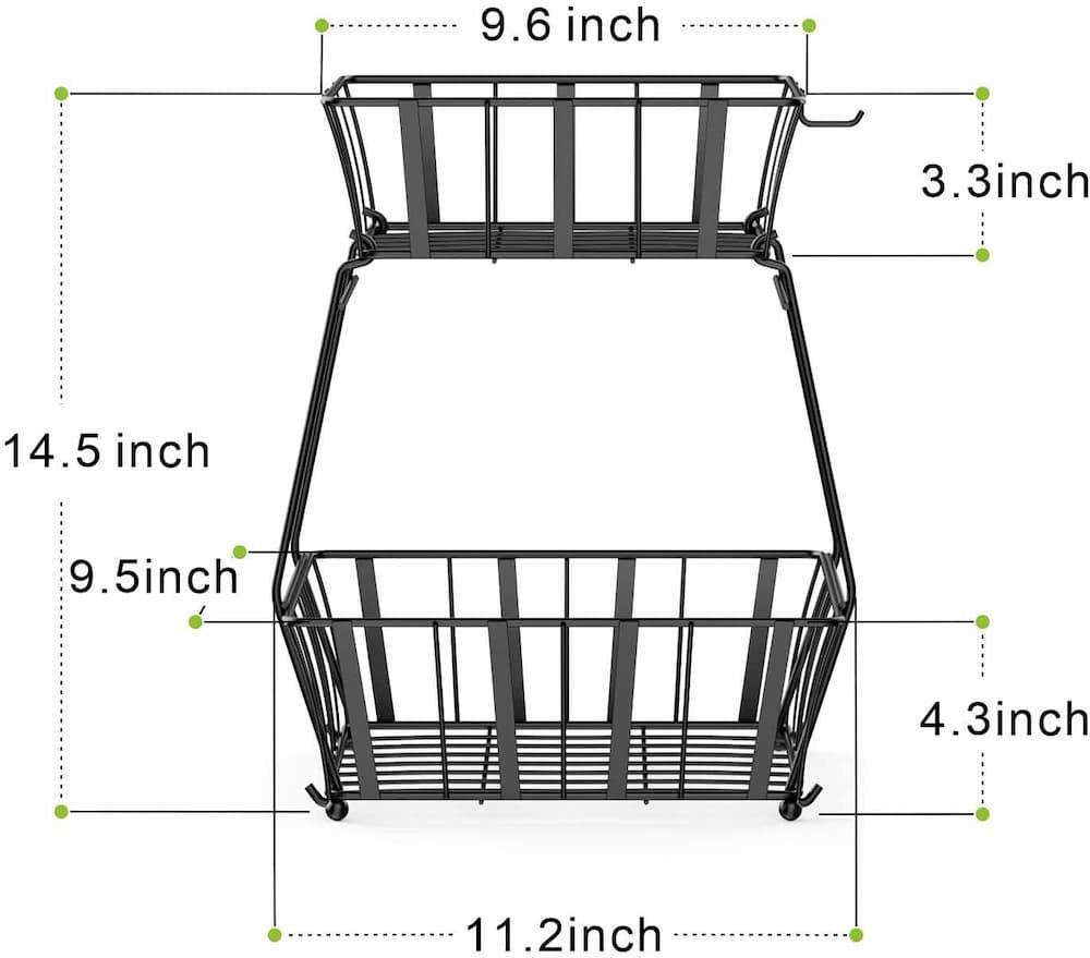 2 Tier Detachable Fruit Storage Basket