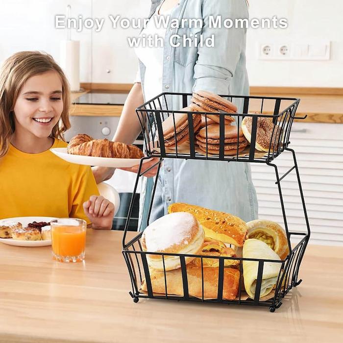 2 Tier Detachable Fruit Storage Basket