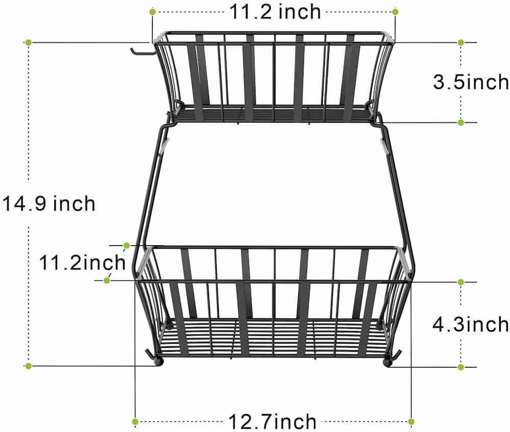 2 Tier Detachable Fruit Storage Basket