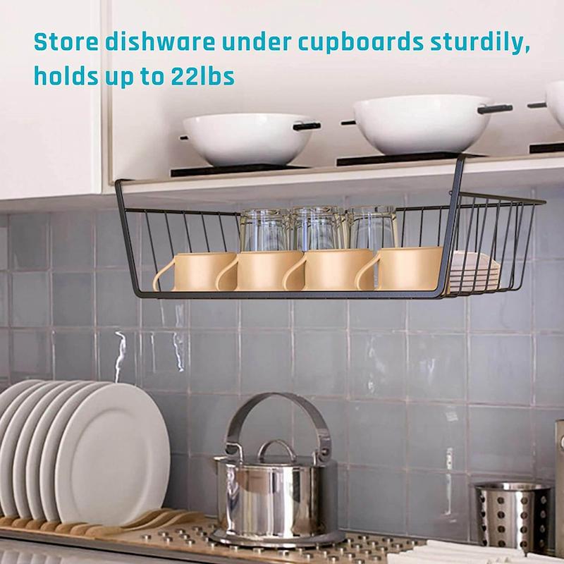 Hanging Under Shelf Storage Basket (4 Pack) - HR024 - iSPECLE