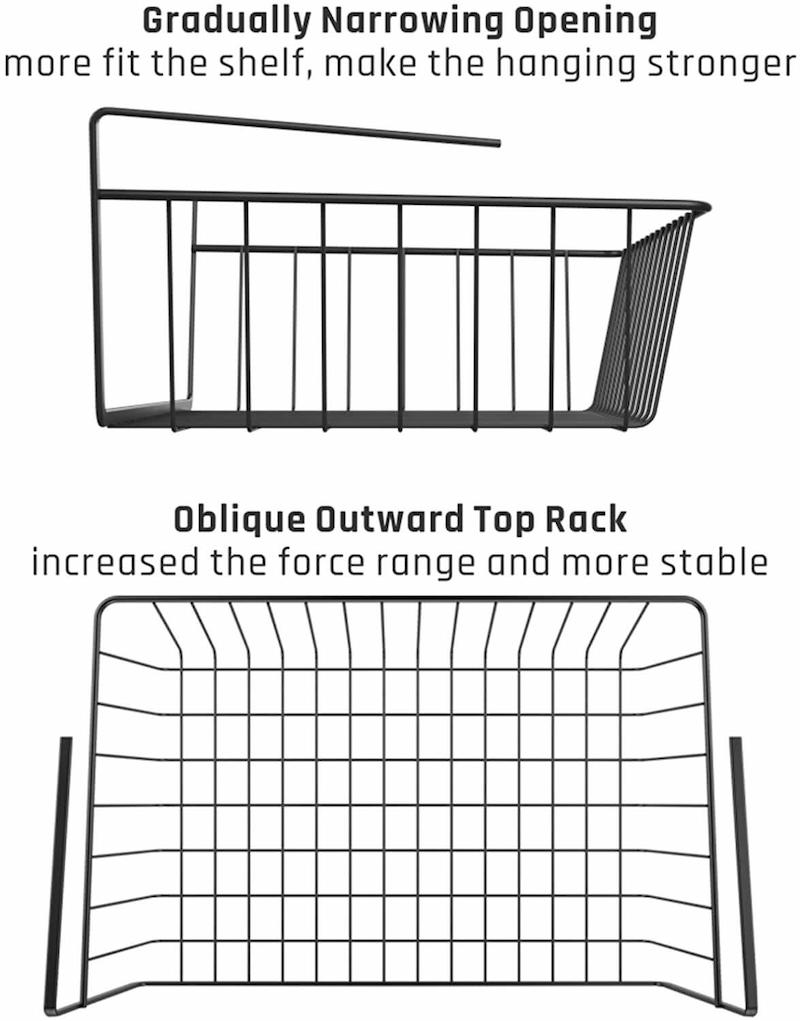 Hanging Under Shelf Storage Basket (6 Pack) - HR026 - iSPECLE