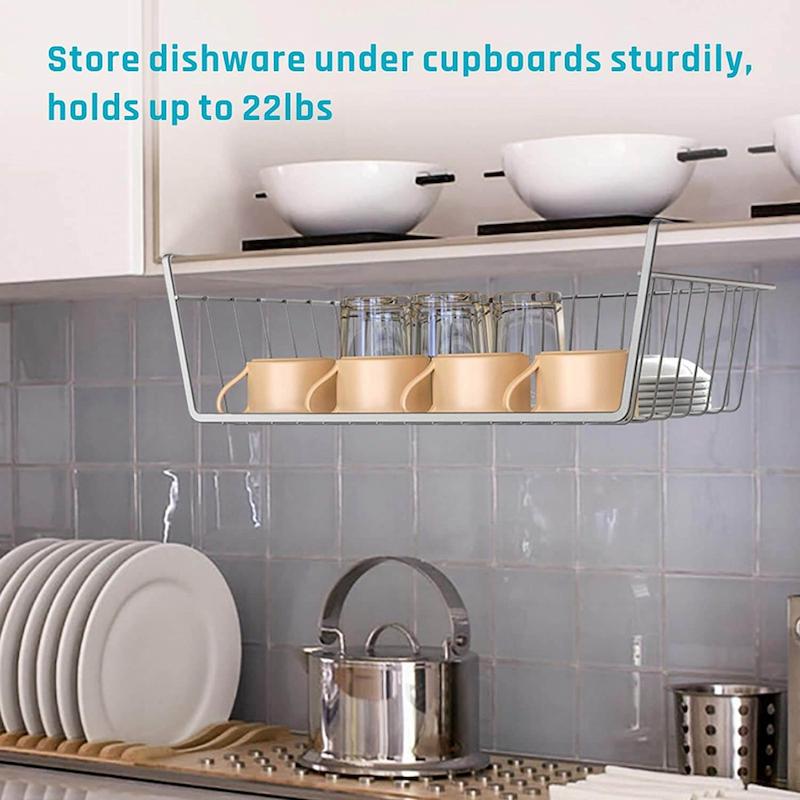 Hanging Under Shelf Storage Basket (6 Pack) - HR026 - iSPECLE