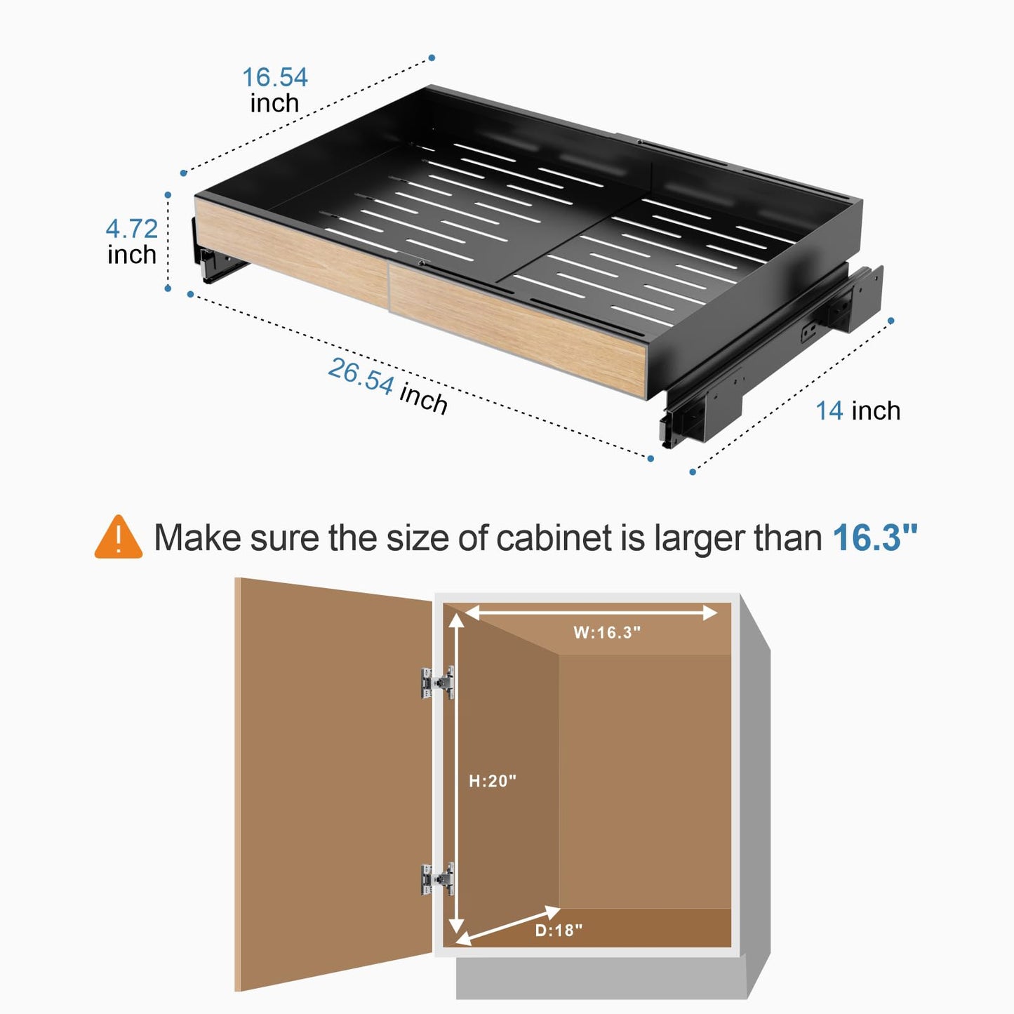 iSPECLE Pull Out Drawer Organizer