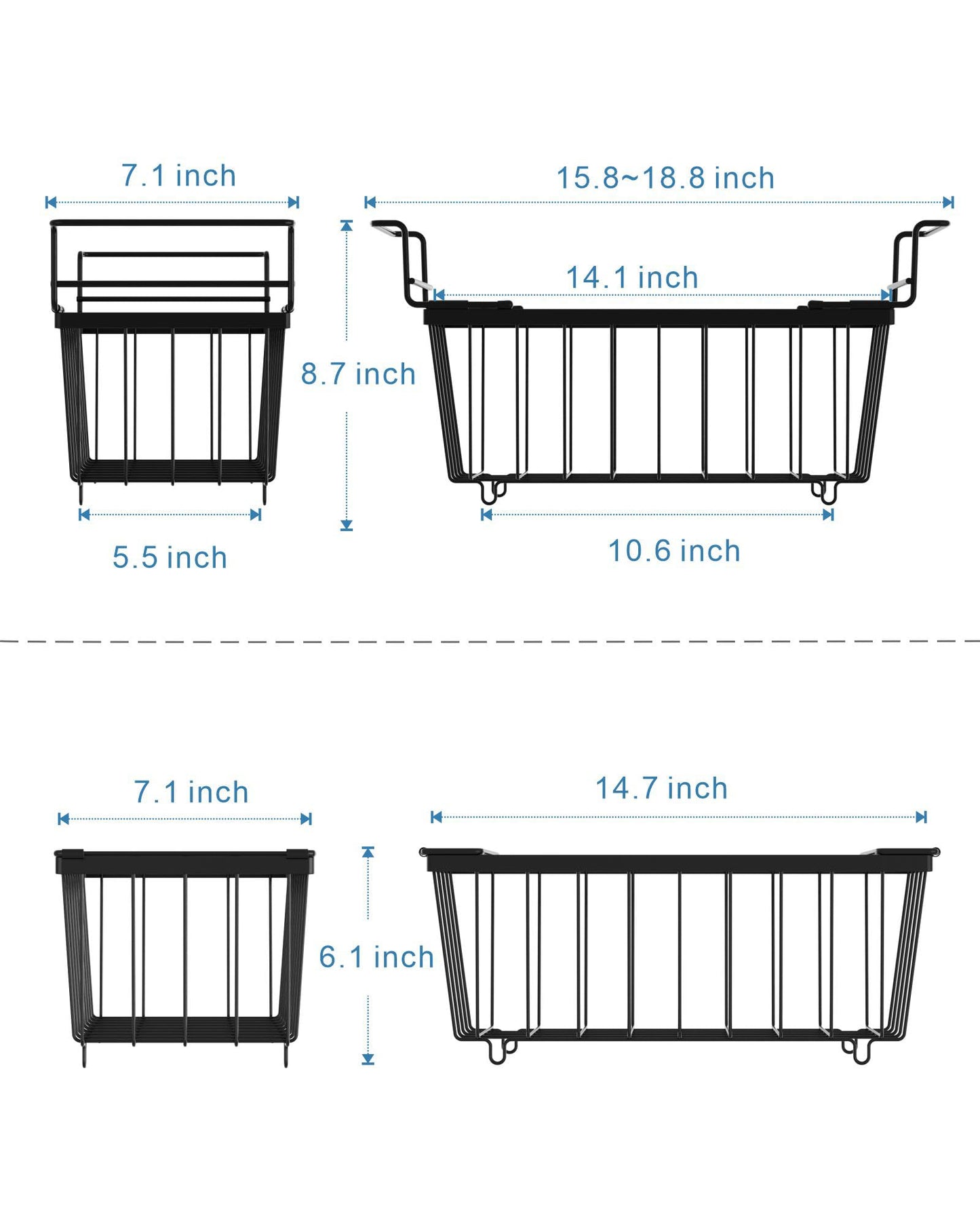 iSPECLE  Stackable and Hanging Freezer Organizer Bins (4 Pack, 5 Pack, 6 Pack)