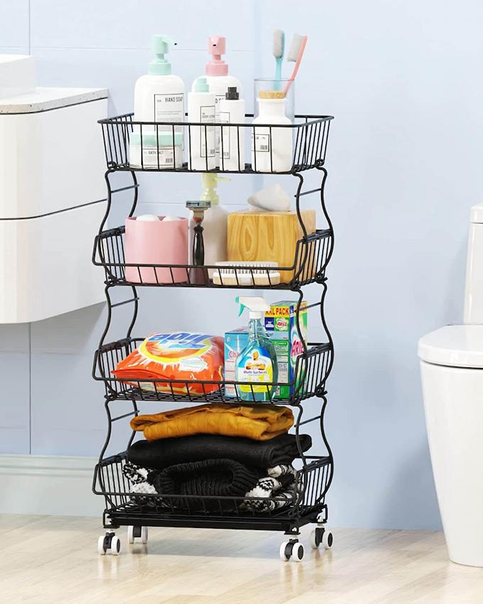 Rolling Stackable Fruit and Vegetable Storage Cart - HT08 - iSPECLE